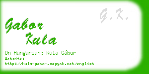 gabor kula business card